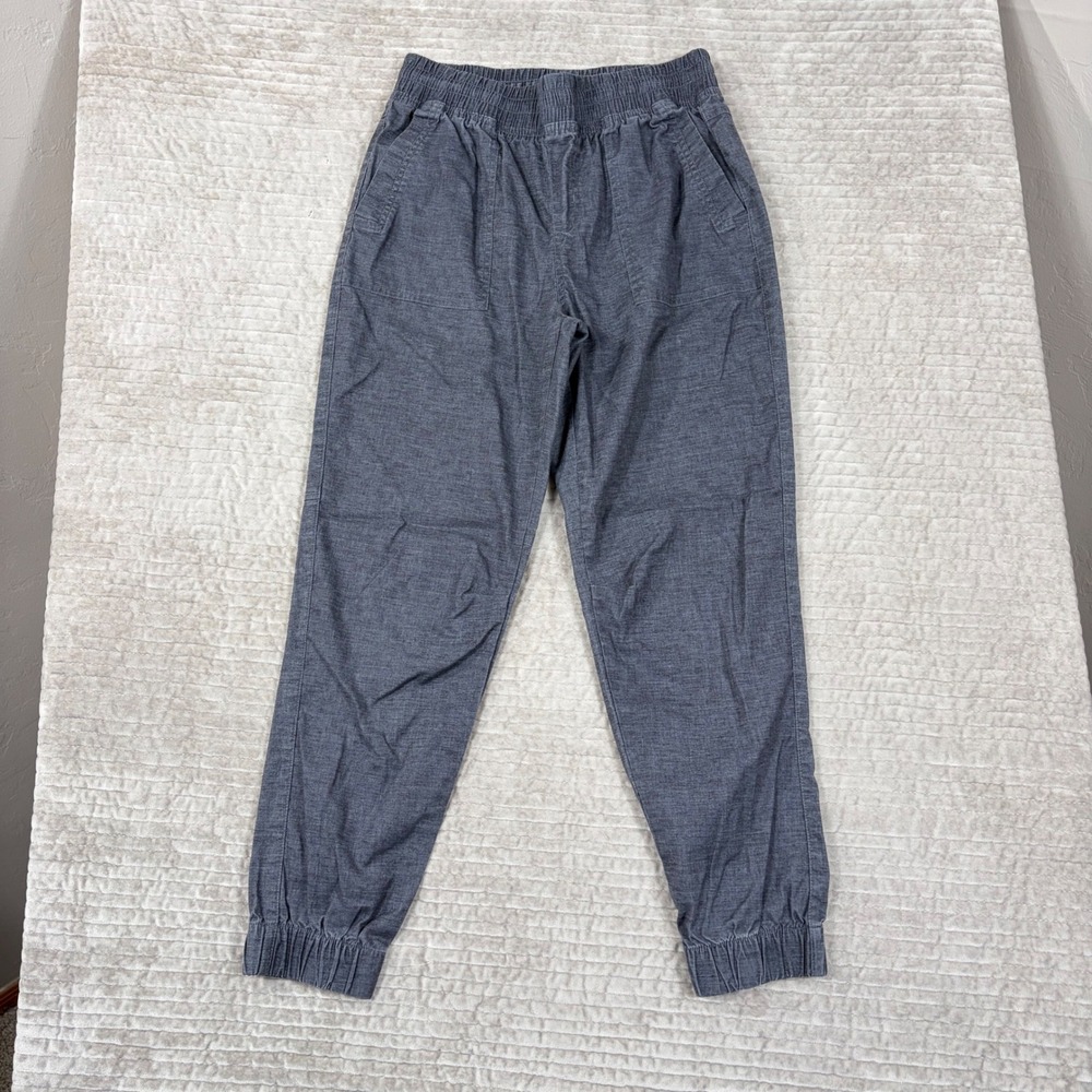 Prana Mantra Jogger Pants XS Charcoal Gray Hemp Blend 1969491 Smocked Waist